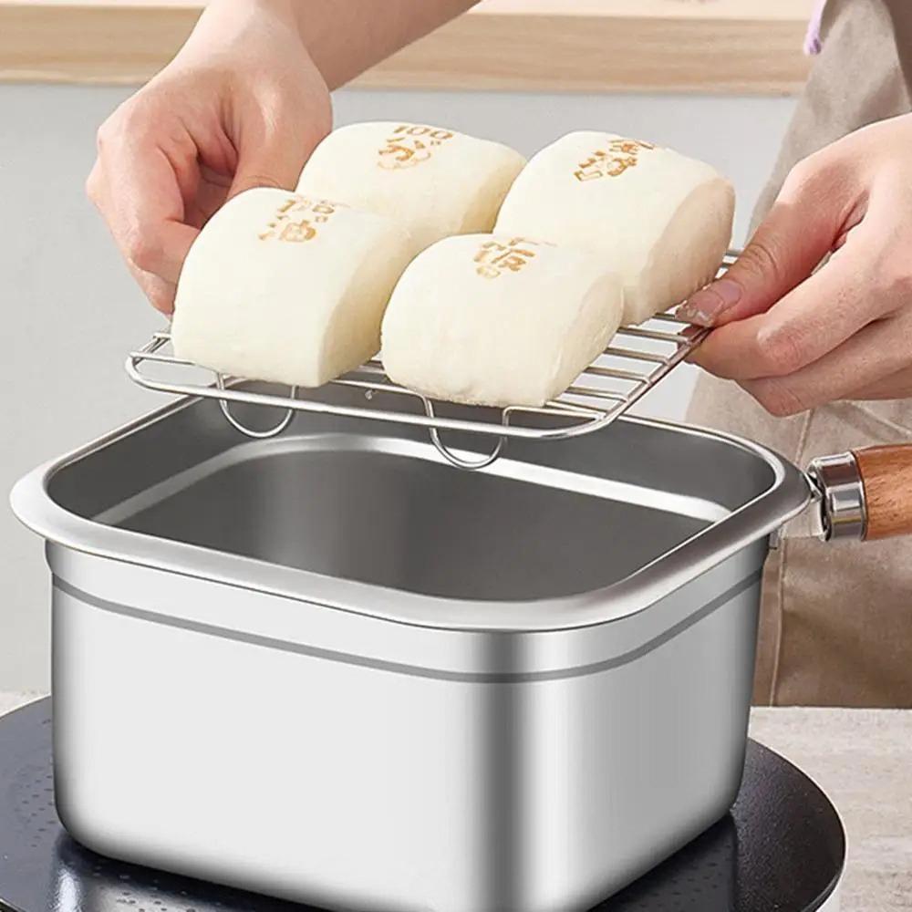 Camping Cookware Set 2500ml Square Camping Cooking Pot Multifunctional Hiking Cooking Set Camping Equipment Deep Fryer Pot for