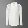 Camicia da uomo di lusso con strass, senza stiro, a maniche lunghe