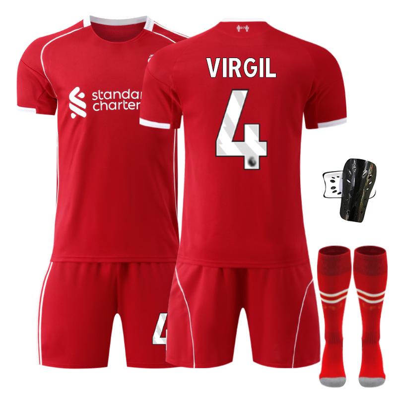 2 Liverpool domácí č.. 1 dres Salah Wirtz Isaac fotbalový dres sada pánská 2 Rota