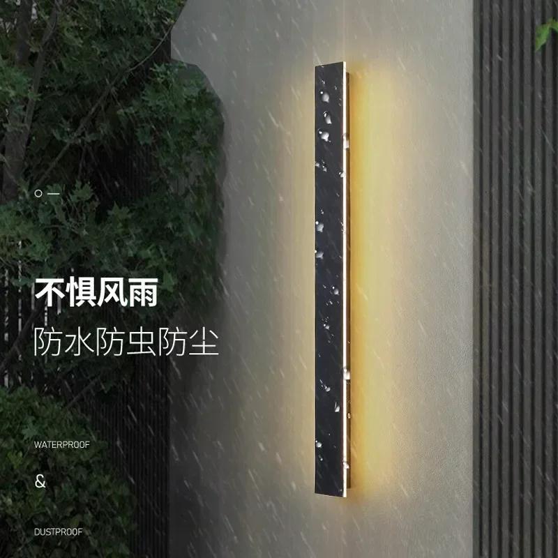 Outdoor Wall Lamp Waterproof LED Long Modern IP65 Light Garden Porch Villa the Door Courtyard Balcony Sconce Luminaire 110V 220V