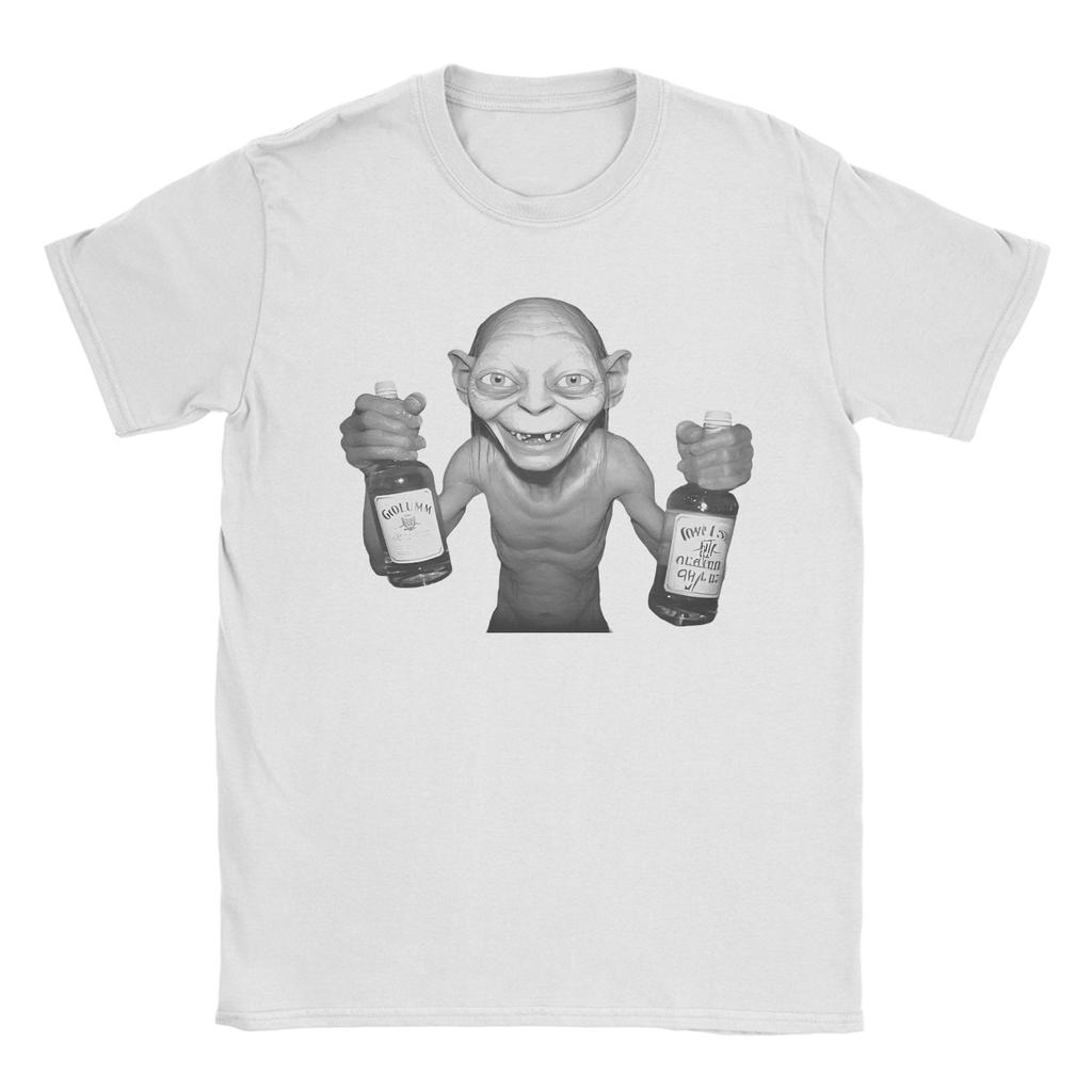 Fashion Gollum drink wine Funny T Shirt For Unisex The Rings Character Cotton T-shirts Short Sleeve Clothing
