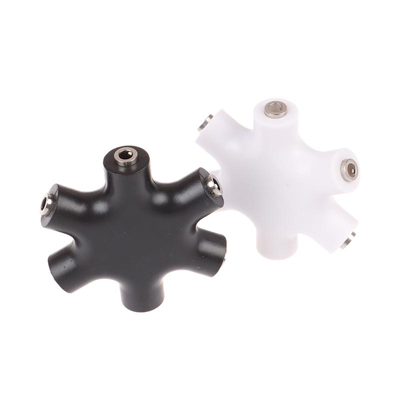 6*3.5Mm Way Multi Port Hub Aux Headphone Jack Splitter Audio Cable Converter