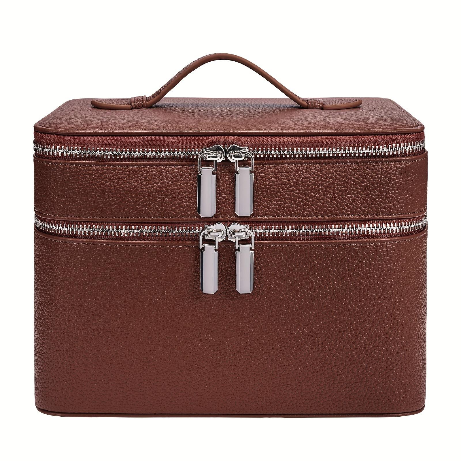 

Двошарова Портативна Професійна Косметичка Набір для Догляду за Шкірою Beauty Коробка для Зберігання Накладних Вій Косметичка з Багатьма Відділеннями 2026 24 x 18 x 17 темно-коричневого кольору