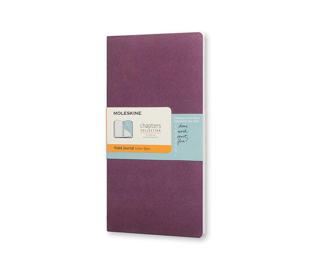 Moleskine Notebook Chapters Journal Ruled Plum Purple Slim Pocket (Horizontal Lines)
