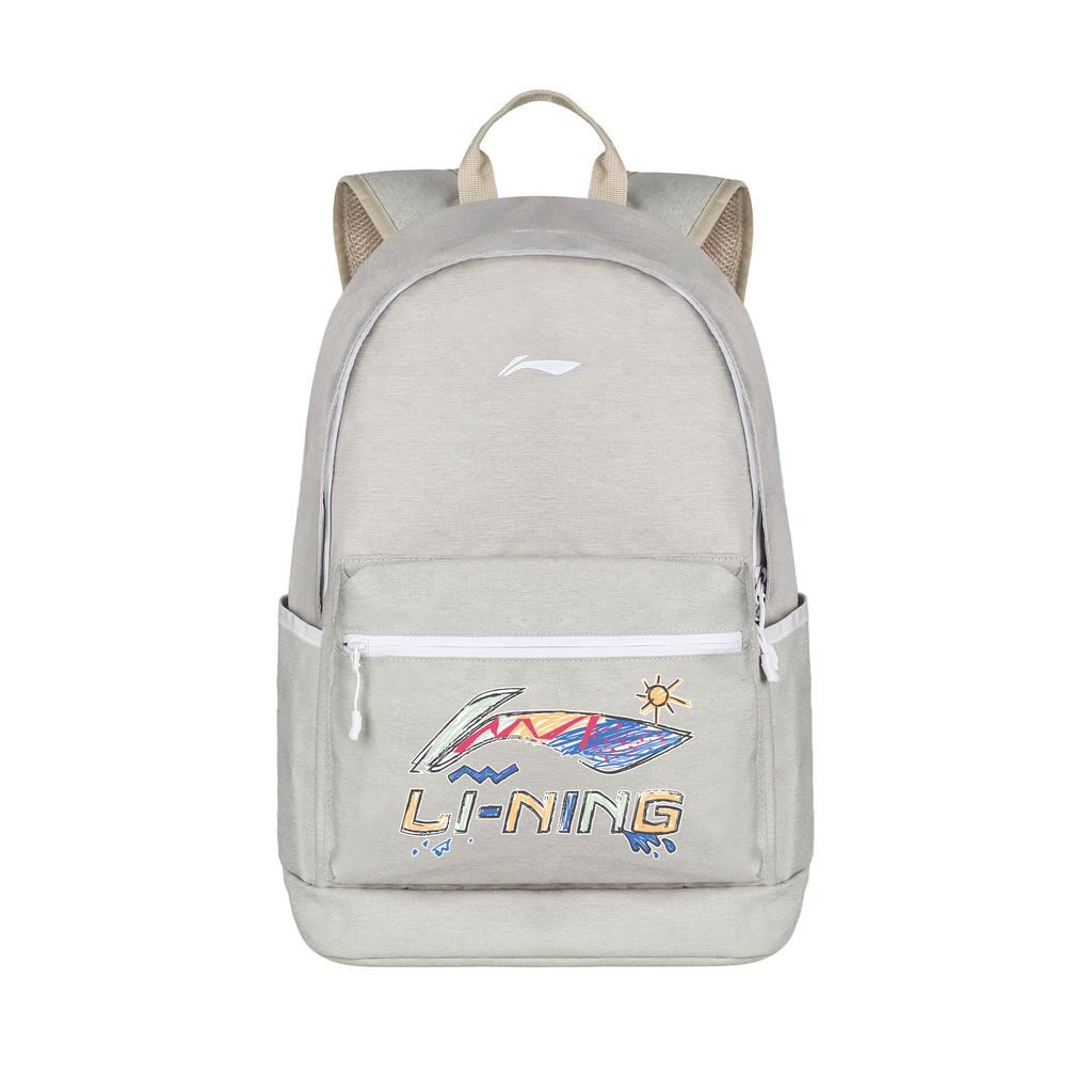 New LiNing Polyester Backpack Unisex Gray ABSQ564-25