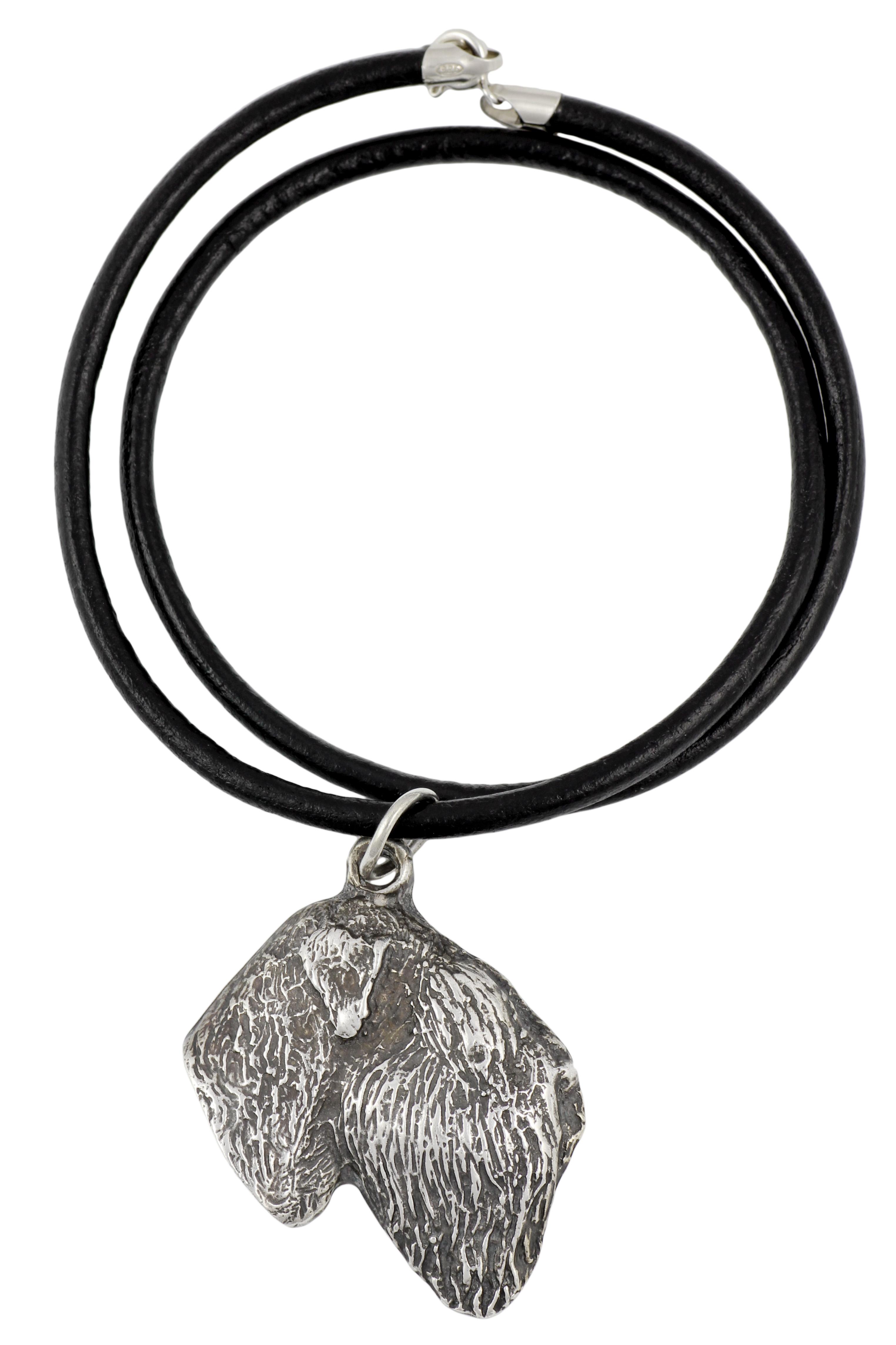 

Black Russian Terrier, Chornyi Terrier - Necklace with dog, silver-plated pendant for dog fan, unique jewelry by Art-Dog brand срібний