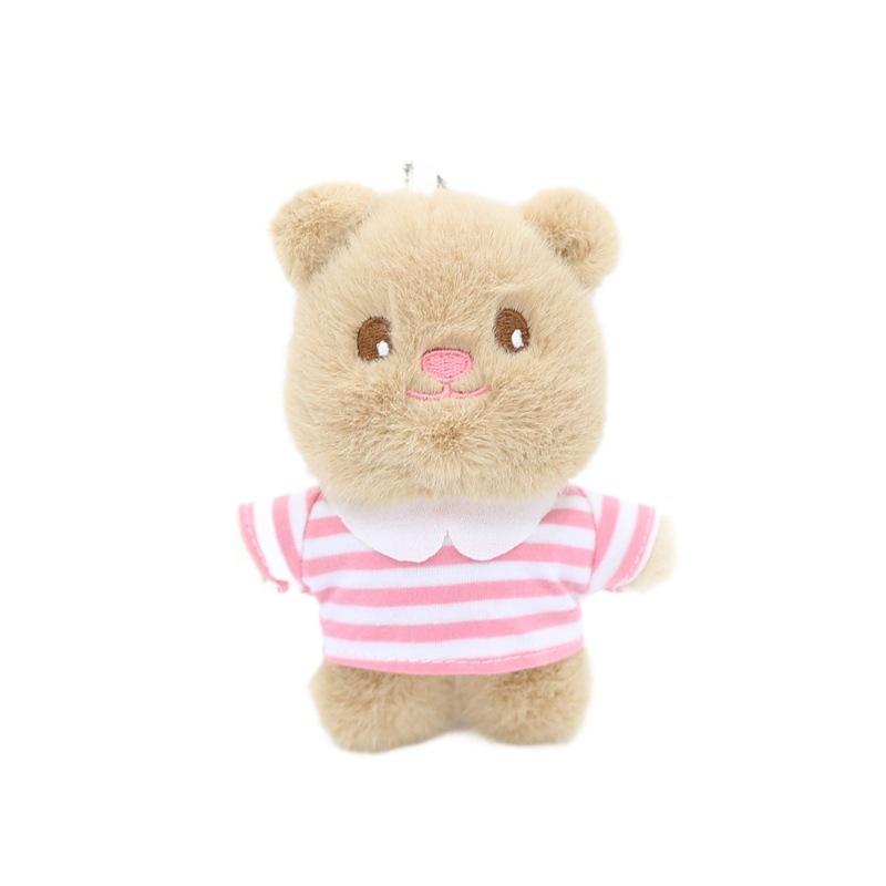 Cute Cute T-shirt Bear Pendant Butter Bear Plush Toy Doll Bag Hanging Ornament Doll Keychain