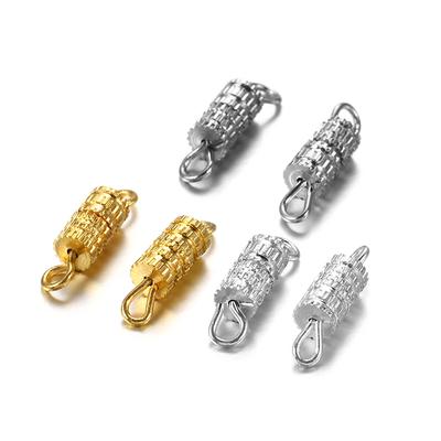 30 pz/lotto Chiusure a Vite Connettori Cilindrici Chiusura con Fibbia per Creazione Gioielli Fai da Te Forniture per Creazione Accessori Bracciale