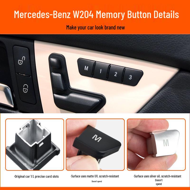 Kompatibler Memory-Schalterknopf für Mercedes-Benz C-Klasse, E-Klasse, GLK, ML-Klasse, C200, E300 Sitzeinstellung.