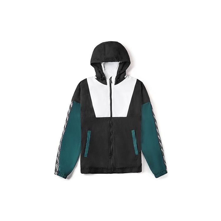 Vans Sports Hooded Jacket Couple Style Black Green Black-Green Men s VN0A4MLABLK S