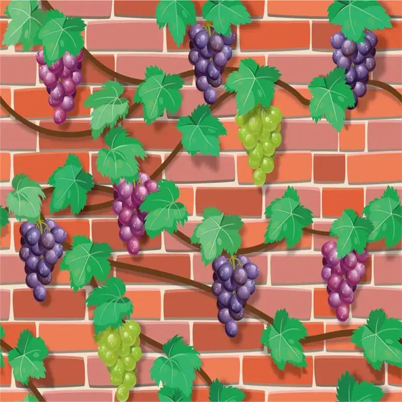 Home Decor 3D PVC Vintage wall sticker Paper Brick Stone Rustic Effect Self-adhesive Home Decor Sticker sticker