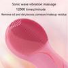 Elektrisches Gesichtsreinigungsinstrument Porenreinigung Schallvibration Massage Silikonbürstenkopf Gesichtsreiniger IPX7 Wasserdicht