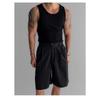 Herren Rippstrick Tanktop Slim Fit Ärmellos Muskelshirt Lässig Einfarbig Rundhalsausschnitt Weste