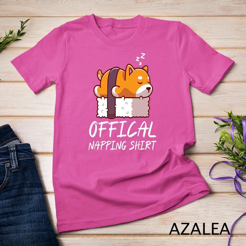 Cute sleeping shiba inu dog Official Napping Unisex T-shirt 6 4XL
