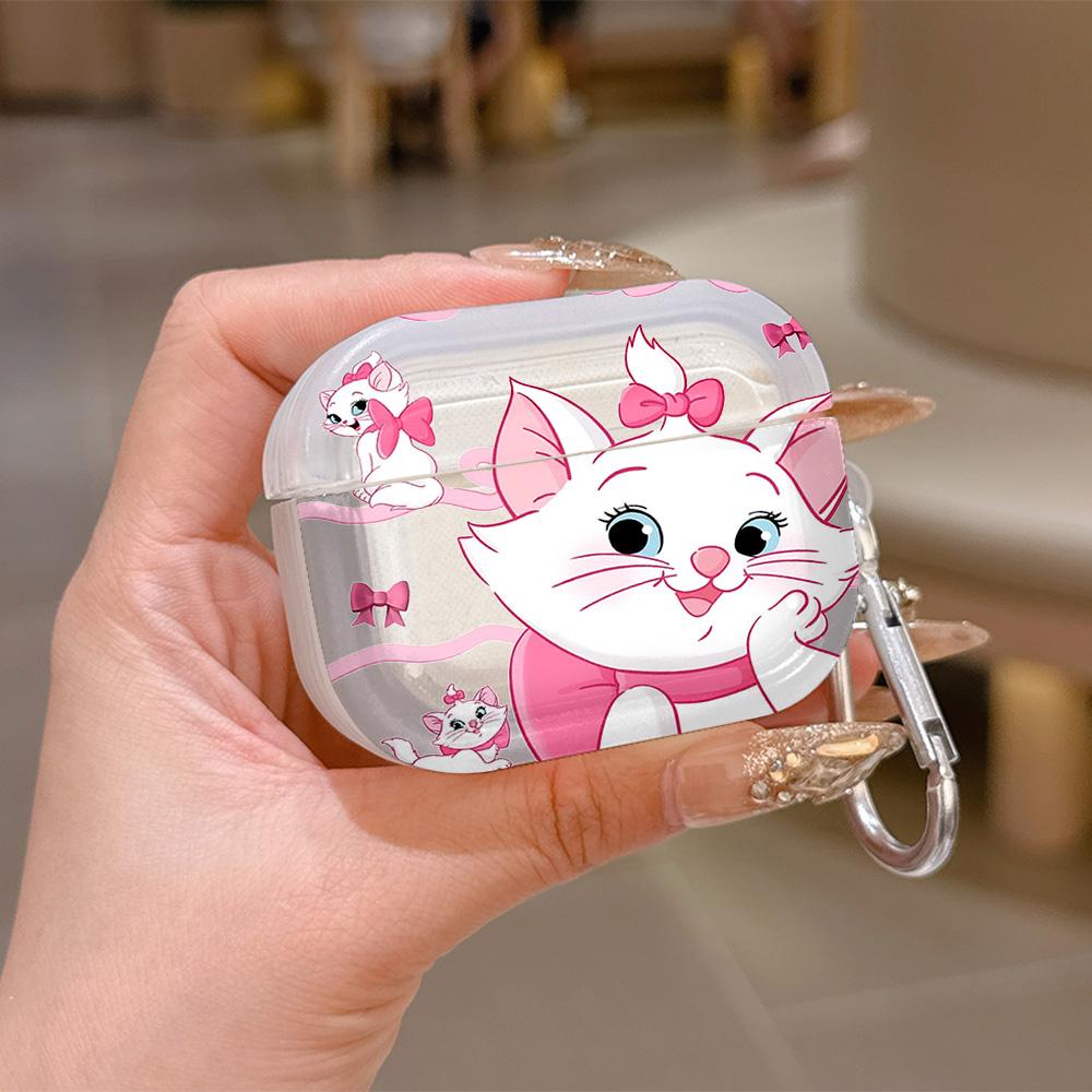 Cartoon Cute Maries Cat Hot Translucent Silicone Case for Airpods 4 3 Pro 2 1 Wireless Earphone Headphone Pro2 Protective Covers
