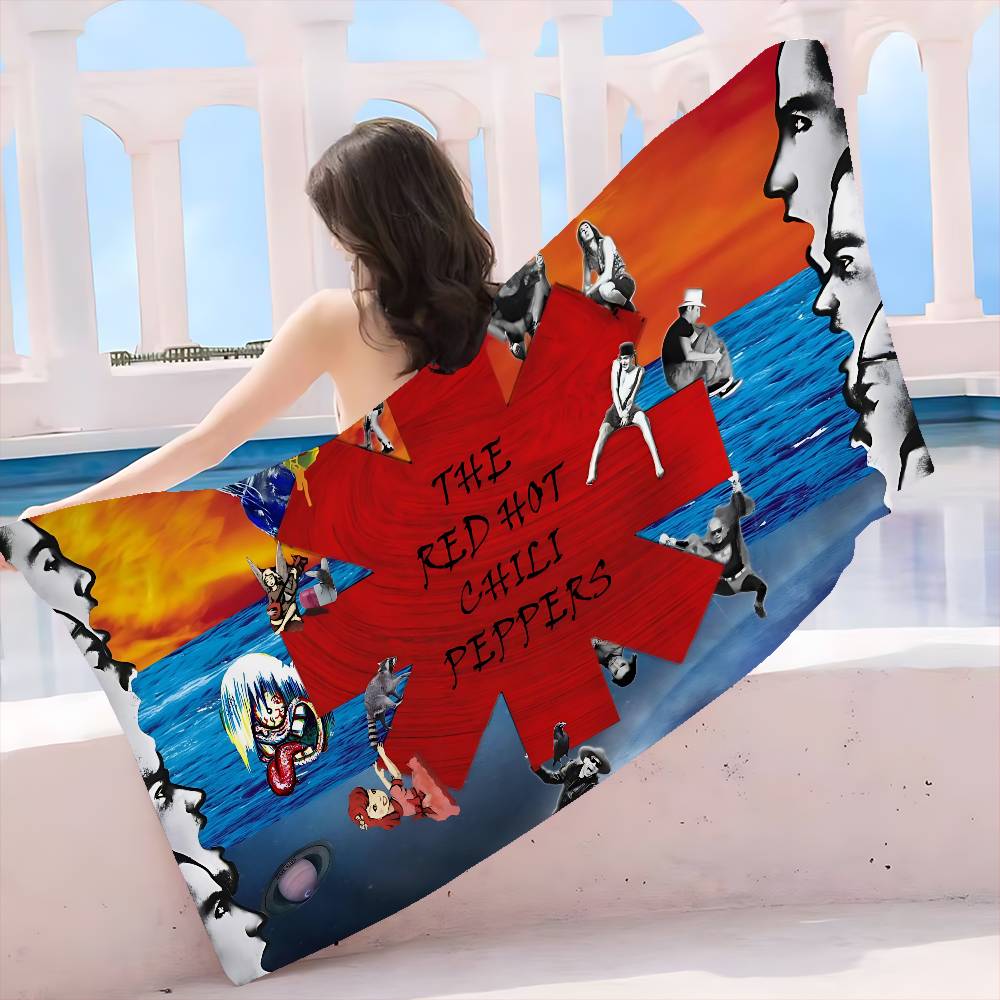 Classic Rock Band Red Hot Chili Peppers Microfiber Blanket Quick Drying Beach Towels Oversized Printing Super Pool Towel