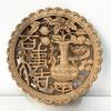 Diameter 27cm/10.8" Chinese style camphor wood carving circular decoration living room entrance background wall pendant