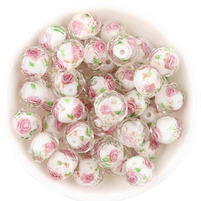 10 Stück 8 10 12mm Lampwork Abakusperlen Bunte geschliffene Kristallglasperlen Für DIY Bastelarmbänder Ohrringe Schmuckzubehör