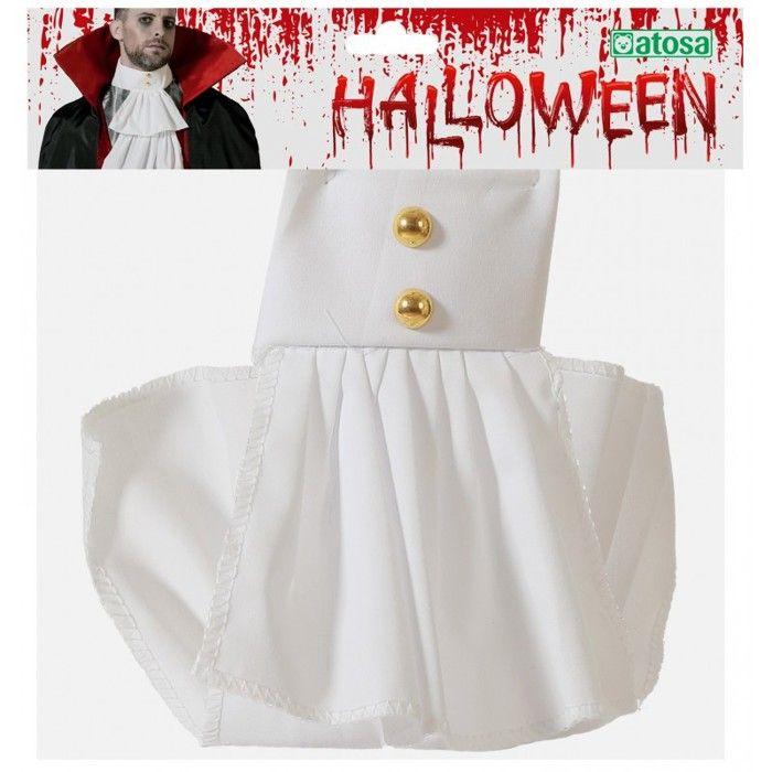 Jabot tissu - ATOSA - Blanc - Accessoire déguisement homme - 1 pièce - Chic élégant
