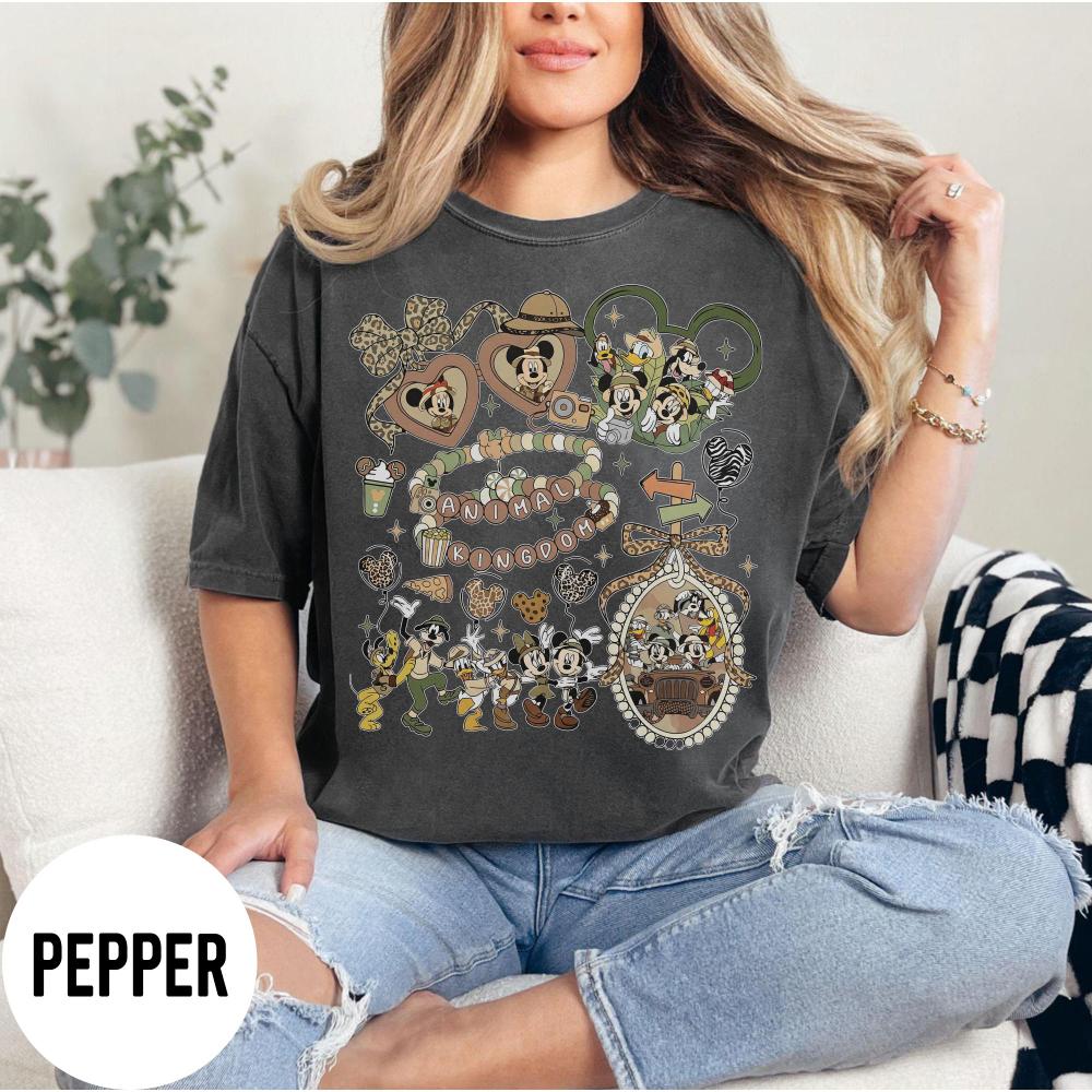 Vintage Coquette Bows and Friends Animal Kingdom Tshirt Lets Get Wild Shirt Safari Mode Family Safari Shirts