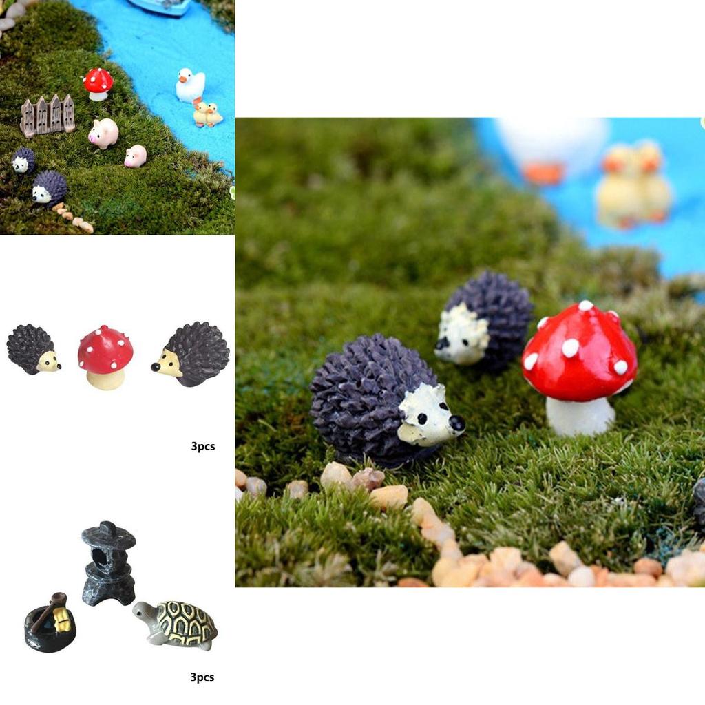 Adorable Cow Pig Dog Resin Ornaments For Miniature Garden And Home Decor