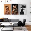 1pc Eclectic Fashionista Animal Portrait Poster Sticker Print Waterproof Wall Art For Living Room Bedroom Home Decor