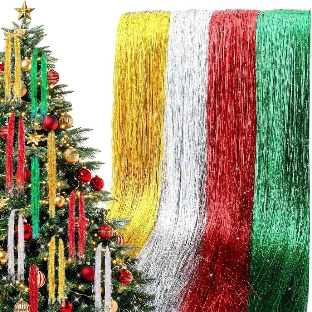 Festivals Decor Tinsel Icicle Strands Christmas Tree Tinsel Icicles  Christmas Decoration Supplies