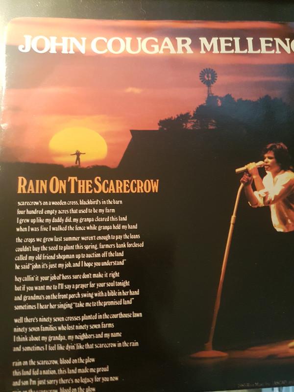 

7inch Record JOHN COUGAR MELLENCAMP Rain On The Scarecrow RS220 RIVA 1985 Canada Rock Used