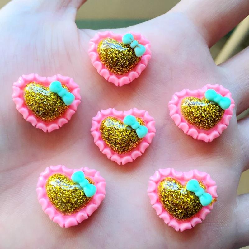 Color 20mm heart-shaped flat back hairpin accessories resin crafts rhinestone  wedding decoration