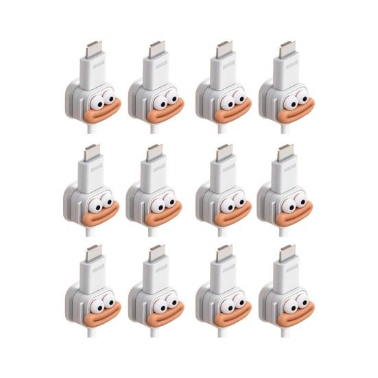 6/12Pcs Cartoon Magnetic Cable Organizer Clip Self-adhesive Home Office Desk Phone Charging Data Cord Holder Keeper Power Wire Management Clamp