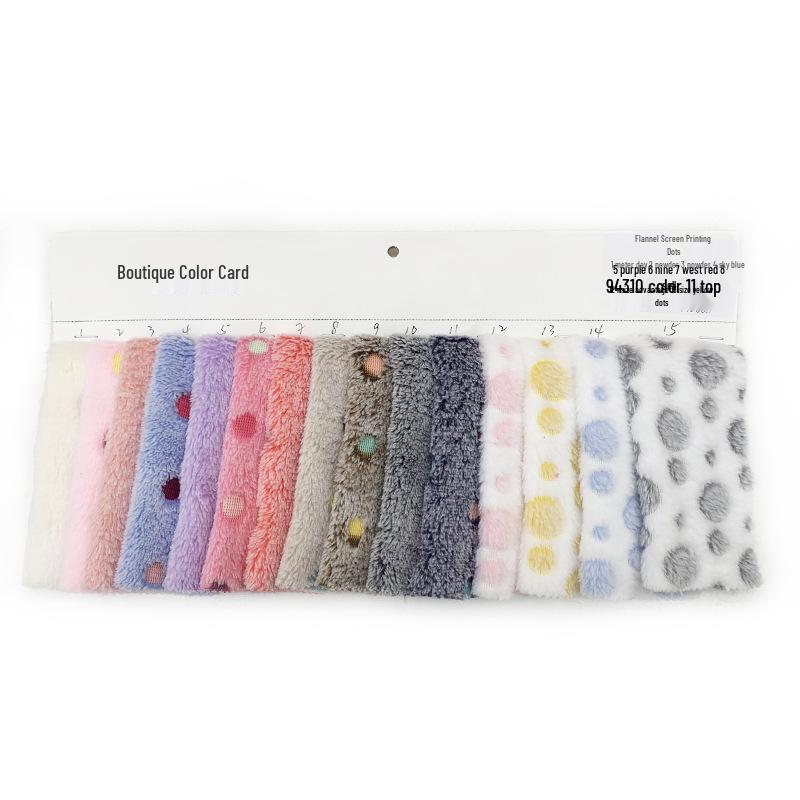 Polka Dot Double-Sided Flannel Fleece Fabric for Blankets, Pajamas, Cushions, Pet Beds