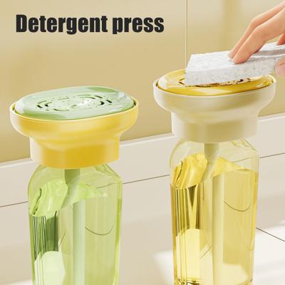 Dozator de Detergent Multifuncțional cu Apăsare, Cap Pompă pentru Detergent de Vase, Bucătărie, Baie, Rufe, Sticlă cu Apăsare pentru Detergent Lichid, Dozator de Săpun