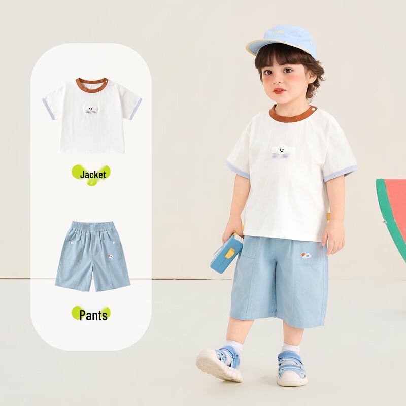 Kaka Panda Cartoon Print Kids' Summer T-Shirt