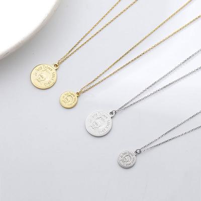 The Little Prince Necklace Pendant Coin Collarbone Chain Women's Trendy Round Brand Necklace Women's Cool Style