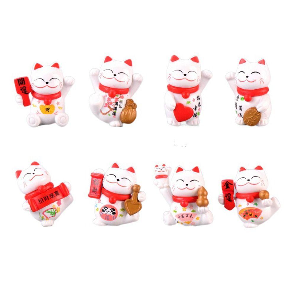 

8pcs/set Well Designed Lucky Cat Fridge Magnet PVC Cat Refrigerator Stickers Birthday Gifts 8pcs/set