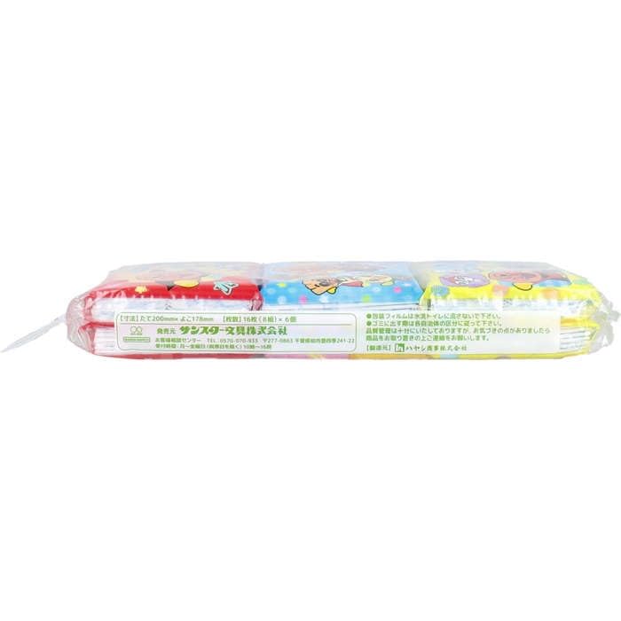Flushable Printed Anpanman 16 Sheets X 6 Packs Tissues, Design, (8 Pairs)
