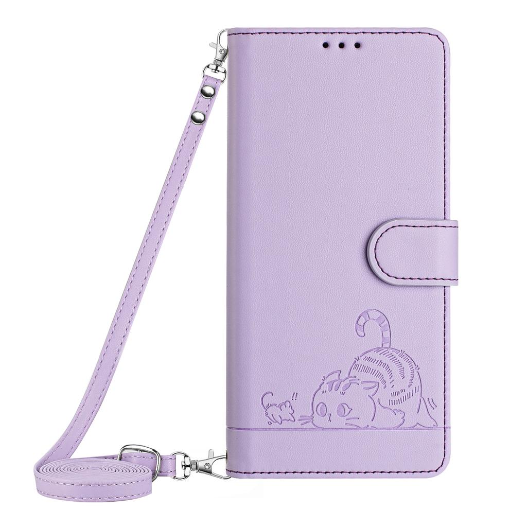 Crossbody Cartoon Cat Leather Case for iPhone 16 Pro Max 15 14 11 12 13 Plus SE 2025 XR XS Wallet RFID Book RFID Bag Flip Cover