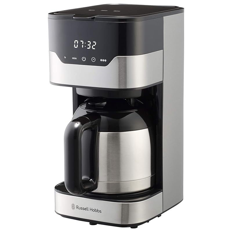 

Oishi and Associates russell hobbs coffee maker electric For 8 cups No paper filter required with timer touch panel gold filter Coles grand lip 7653JP