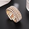 Rhinestone Elastic Arm Bracelet for Bride's Hand - Multi-Row Performance Jewelry B330