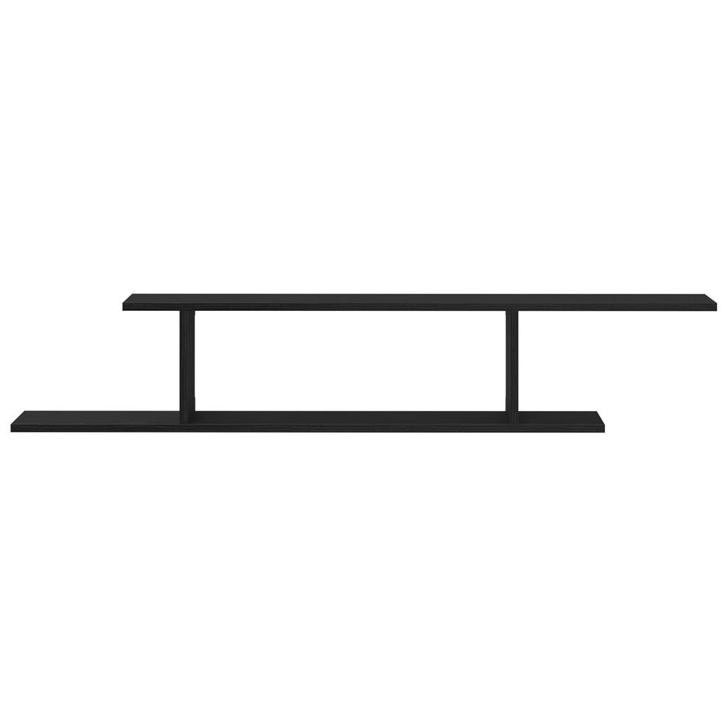 Wall-mounted decorative shelf for decorative storage display in bathroom, living room and hallway, 125x18x23 cm