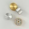 2PCS 6MM  Potentiometer Knobs Caps  Aluminum Alloy Knob Cap Volume Adjustment Knob Flower Shaft Hole Black Silver Gold