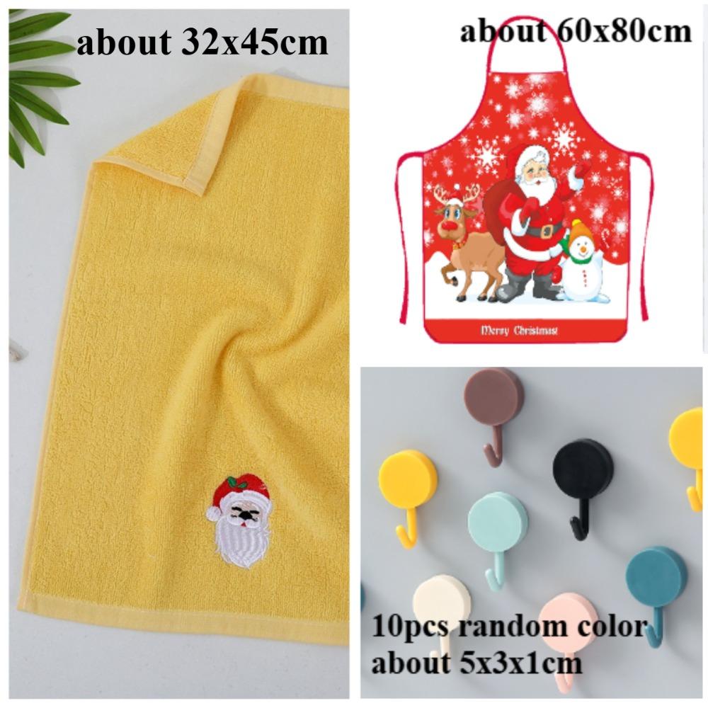 New Year Towel Classic Solid Xmas Tree/Snowman/Santa Claus Embroidery Bath Towel 45x32cm Christmas Hand Towels