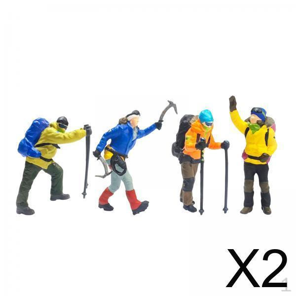 

8х 1:87 Миниатюрная фигурка туриста-альпиниста, уличная сцена, здание, поезд, железная дорога, диорама, люди, микро