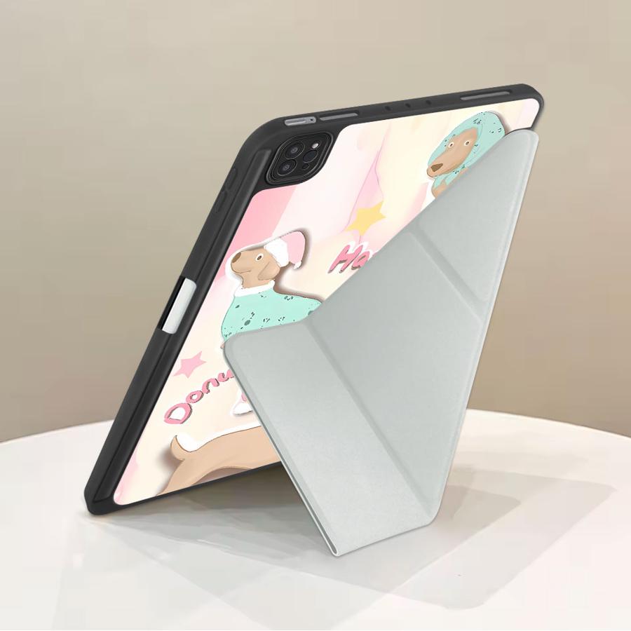 Holder Cover Tablet Case For iPad Pro 11th 10th 9th 8th 7th 12.9inch Air 4 5 M3 M2 1 2 M4 11inch Mini 6 7 Pro 2025 Cute Dog