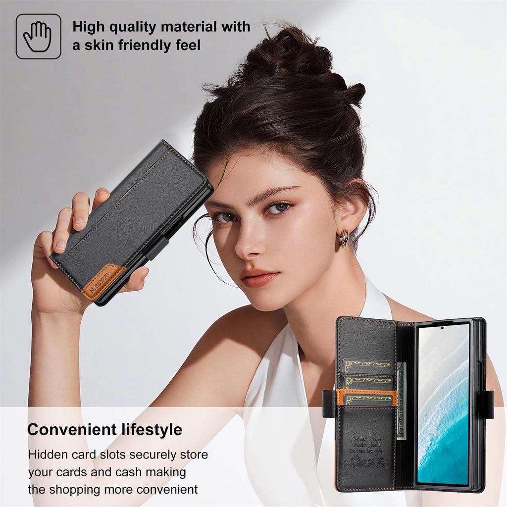 Magnetic Flip Card Slot Case for Samsung Galaxy Z Fold Series (3 to 7)