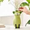 Cat Vase for Flowers, Quirky Cat Flower Vase for Desk Decoration and Bookshelf Display, 3D Decorative Vases for Home Office Styling and Gift Giving,