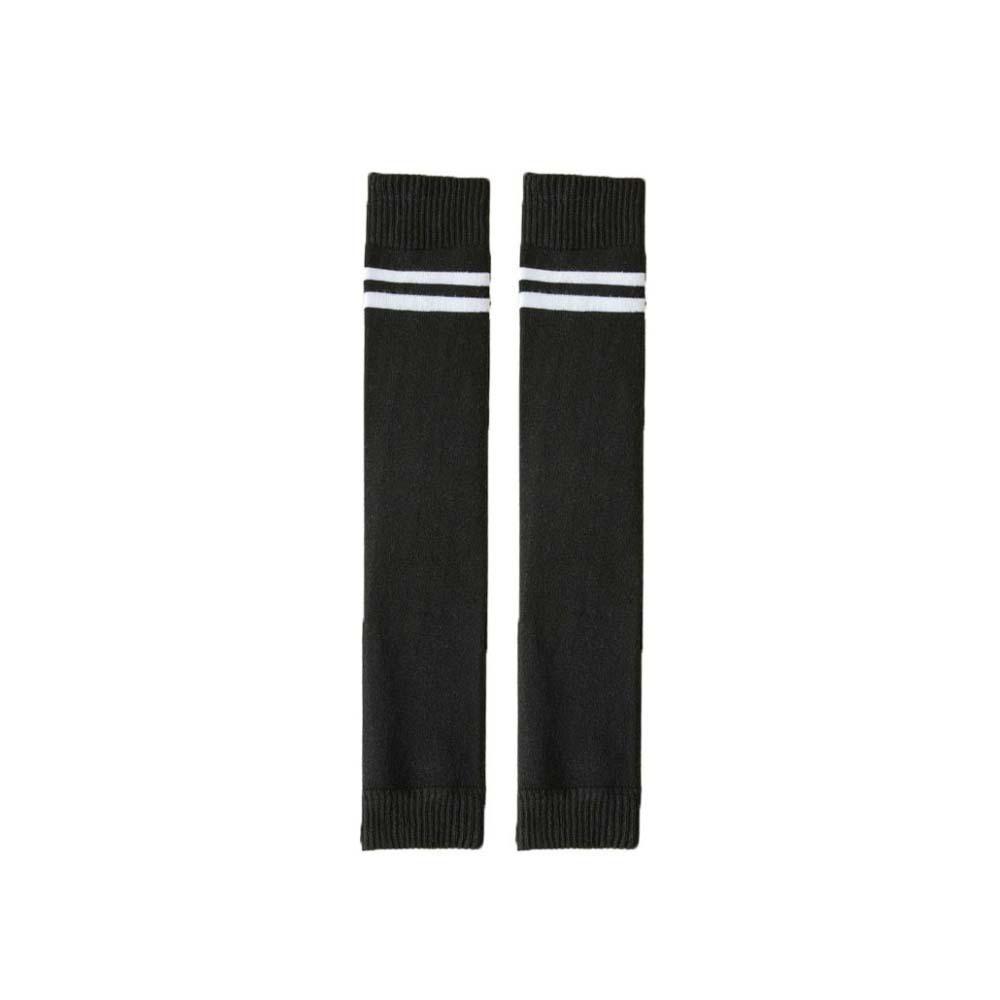 

Утепленные шерстяные гетры выше колена, чехол для стопы, удобные полосатые носки для ног, женские чёрный