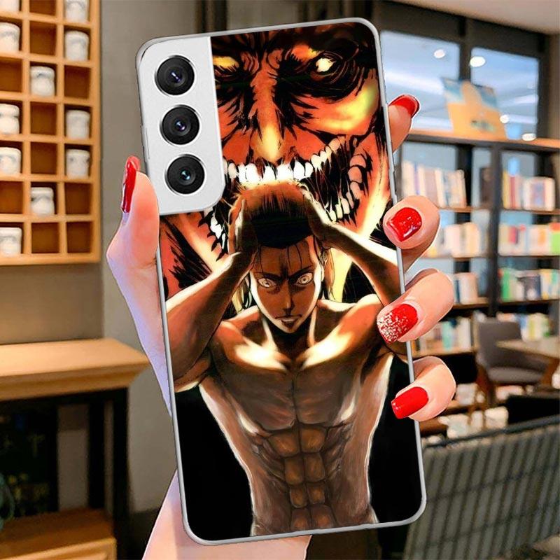 Attack Eren Cover Phone Case For Samsung Galaxy S26 S25 Edge S24 Ultra S23 S22 Plus S21 S20 FE Soft Fundas Shell Galaxy S25 S24