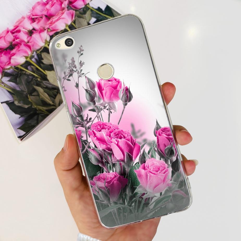 For Huawei P8 Lite 2017 Case Honor 8 Lite Popular Flowers Cartoon Cover Soft Silicone Phone Cases For Huawei P9 Lite 2017 Bumper