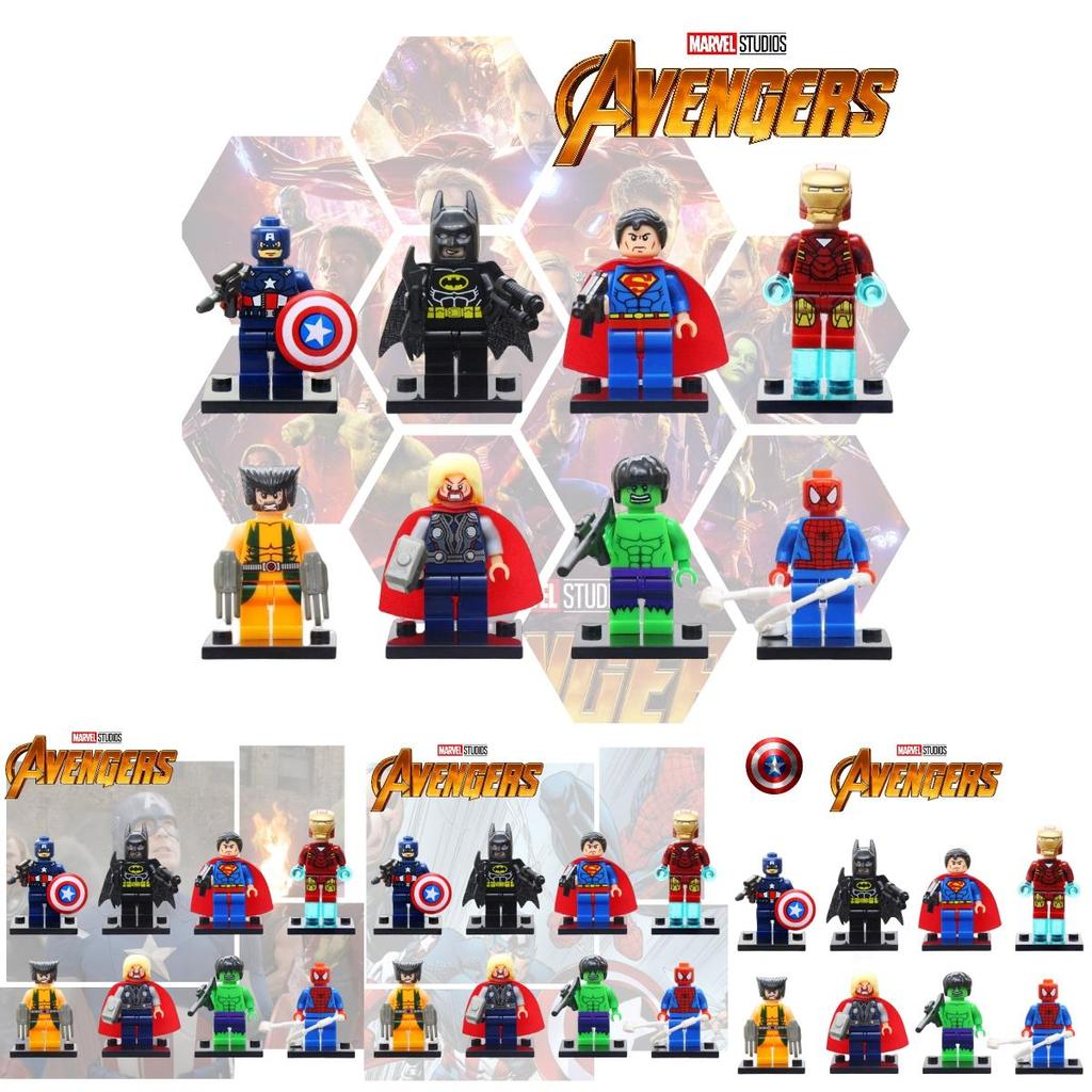 High-quality Abs Plastic Building Blocks Jr833b Avengers Superhero Series